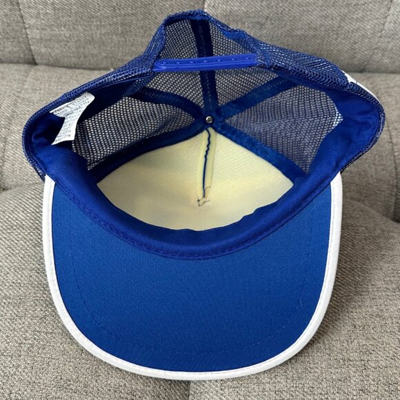 Vintage Richmond E.R.T. Patch Men's Blue/White Striped Trucker Snapback Hat - Picture 7 of 8